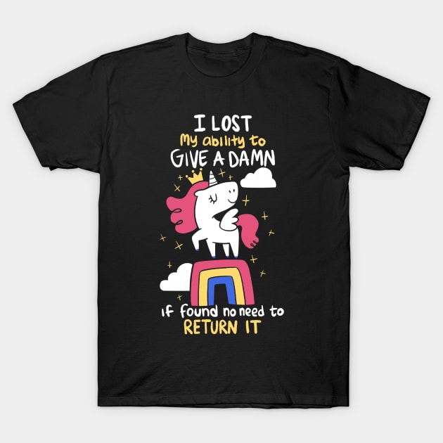 I Lost my Give a Damn T-Shirt by TaylorRoss1
